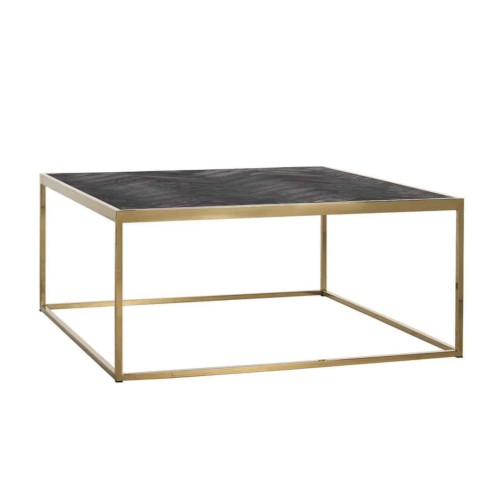 Gold Herringbone square coffee table